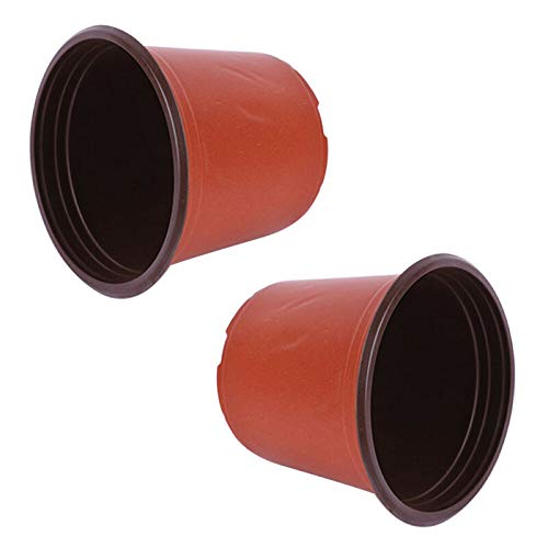 Adoture 25/50/100 piezas de 10 cm de plástico para plantas de guardería/macetas, plantas de semillero para plantas, macetas de semillas, plástico, 4"- 25pcs
