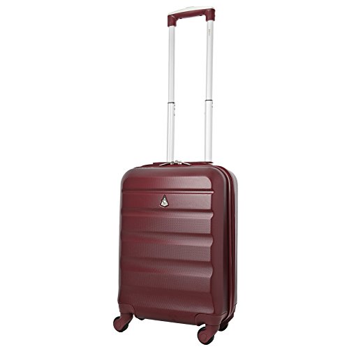 Aerolite ABS Juego de 2 55cm Maleta Equipaje de Mano Cabina rígida Ligera con 4 Ruedas (Rosa Oro + Dorado Vino)
