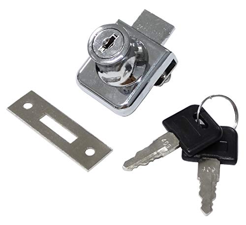 AERZETIX: 4X Cerraduras y Llaves para Puerta de Mueble en Vidrio Cristal Espejo 36/32mm C41394
