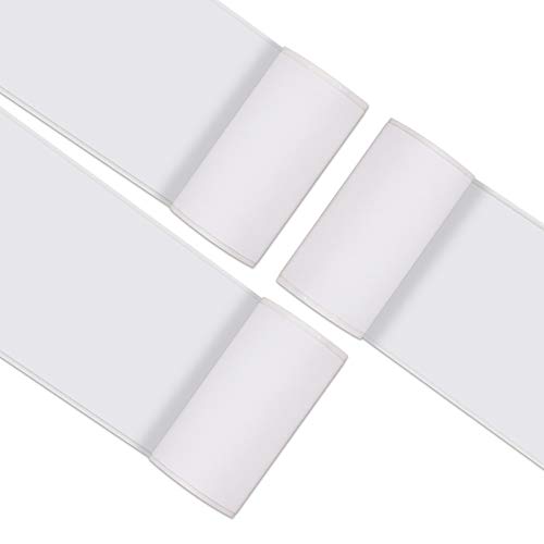 Aibecy Rollo de papel térmico adhesivo 56 * 30mm/2.2 * 1.2in Etiquetas de etiqueta adhesiva de fuente negra sin BPA para Peripage A6 / A8 / P6 Paperang P1 / P2 Impresora térmica Paquete de 3 rollos