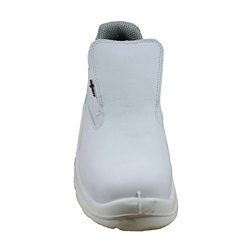 Aimont S2 SRC Zapatos de Seguridad Zapatos de Trabajo Zapatos del Cocinero Zapatos de Mano de Obra Blanca de Alta, Tamaño:36 EU