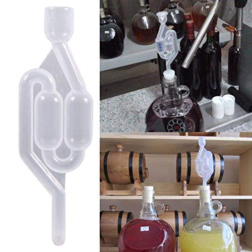 Airlock Fermentacion Fellibay Cerveza Artesanal Airlock Bubbler Kit de fermentación de vino para el hogar, 5 unidades