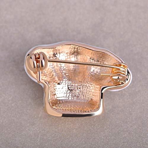 AIXZHEN Broche De Forma De Gorro De Esmalte para Mujeres, Hombres, Cocinero, Restaurante, Insignia, Ropa, Accesorios, Alfileres De Solapa, Broche De Aleación