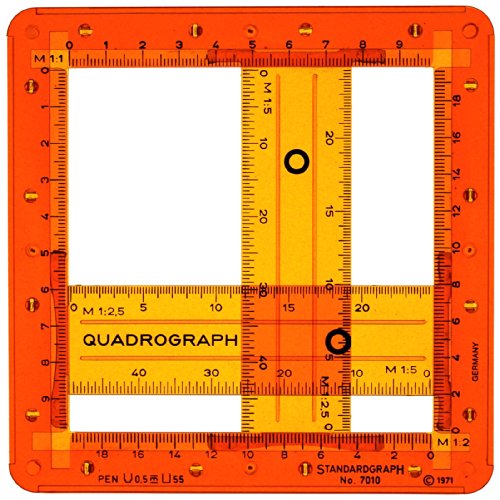 Ajustable para silla de oficina Quadrograph diseño de cuadrado lagartija caja rectangular de símbolos plantillas de para dibujar con diseño de 1:2, 1:2 12 1:5 báscula de precisión de