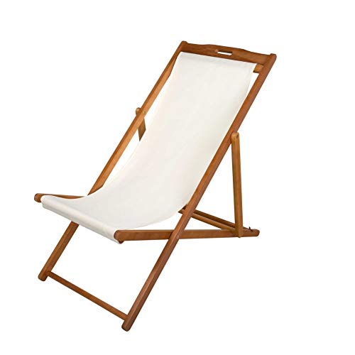 Aktive 61027 - Tumbona plegable de madera acacia Garden 59 x 100 x 94 cm
