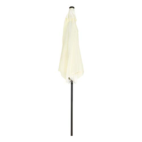 AKTIVE Garden 53987 Parasol hexagonal, diámetro 270 cm, crema