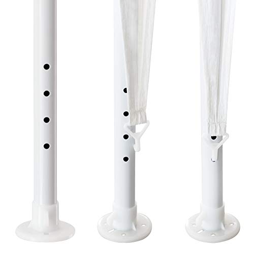 Aktive Garden 53992 - Cenador de Plástico Blanco 300 x 600 x 255 cm con Tubos de Acero