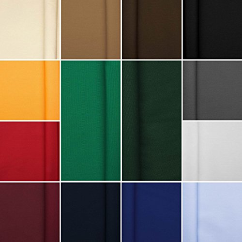 aktivstoffe (12,99€/m) Köpertex - 65% algodón 35% poliéster - Lavable a 90° - por Metro - 19 Colores (Negro)
