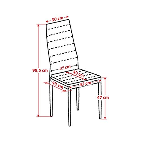 Albatros 2554 Milano Set de 4 sillas de Comedor, marrón