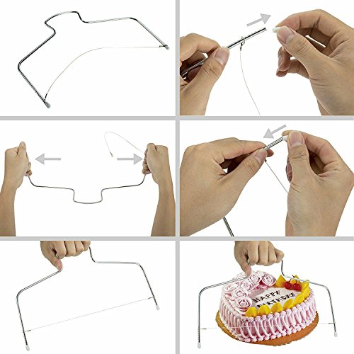 Aleación de Aluminio Decoración de Pasteles 12 pulgadas, Abimars Juego de accesorios para decoración de tartas,giratorios, con espátula de glaseado en ángulo, para nivelar tartas, peinetes, glaseado