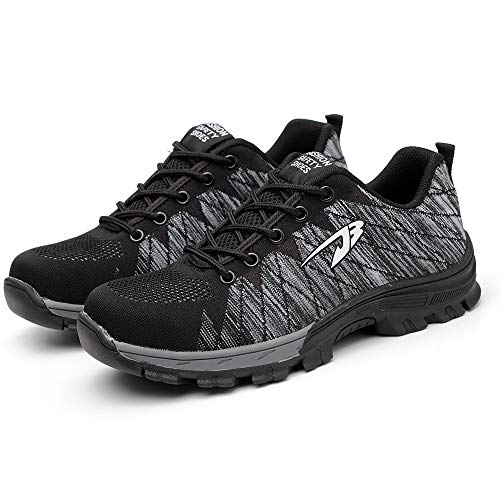 Ali-tone Mujer Hombre Zapatillas de Seguridad Deportivos con Puntera de Acero Zapatos de Trabajo Entrenador Unisex