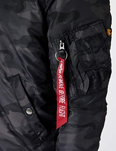 ALPHA INDUSTRIES 191103-125-M Chaqueta, Negro (Black Camo 125), Medium (Tamaño del fabricante: M) para Hombre