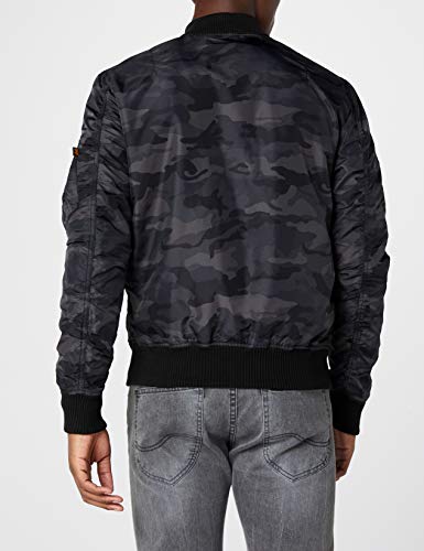 ALPHA INDUSTRIES 191103-125-M Chaqueta, Negro (Black Camo 125), Medium (Tamaño del fabricante: M) para Hombre