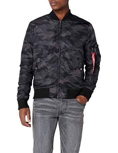 ALPHA INDUSTRIES 191103-125-M Chaqueta, Negro (Black Camo 125), Medium (Tamaño del fabricante: M) para Hombre