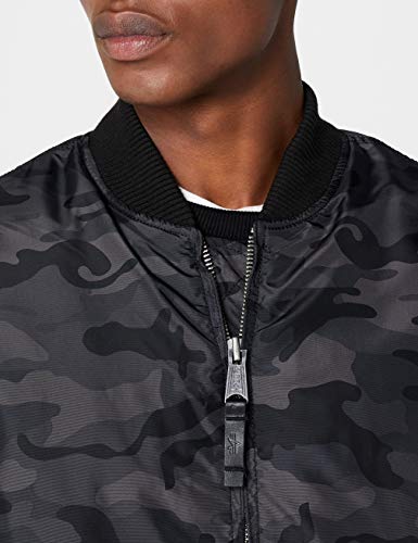 ALPHA INDUSTRIES 191103-125-M Chaqueta, Negro (Black Camo 125), Medium (Tamaño del fabricante: M) para Hombre