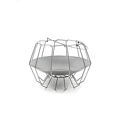 Amagard Brasero de Acero Mood&Fire Low, Cuenco para Fuego Moderno para terraza y jardín, 52x52cm, 37cm Alto