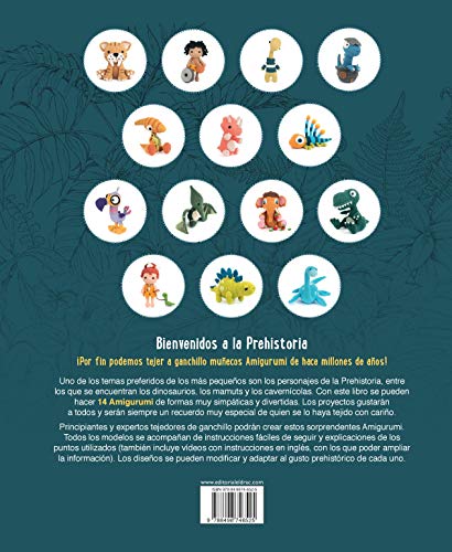 Amigurumi De La Prehistoria: 14 proyectos de dinosaurios, mamuts, cavernícolas y otros muñecos de ganchillo