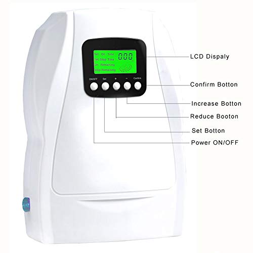 AMOWON Generador de Ozono Purificador de Aire,Ozonizador para Esterilizador de Agua Frutas Elimina El Polvo, El Polen, El Humo, Los Olores DoméSticos Y MáS -(500Mg / h/Rango de Tiempo 5-30Min)