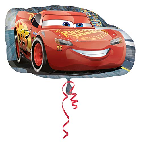 amscan 10022931 Cars 3 Lightning McQueen - Globo de aluminio (1 unidad)