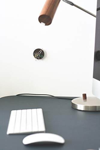 anaan Cimukou Porta Llaves de Pared Magnetico Colgador Llaves Madera Magnético Imán de Nevera Etiqueta Decorativo de Pared 3M Adhesivo Diseño Moderno (Nuez 2X Piezas)