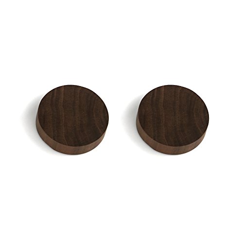 anaan Cimukou Porta Llaves de Pared Magnetico Colgador Llaves Madera Magnético Imán de Nevera Etiqueta Decorativo de Pared 3M Adhesivo Diseño Moderno (Nuez 2X Piezas)