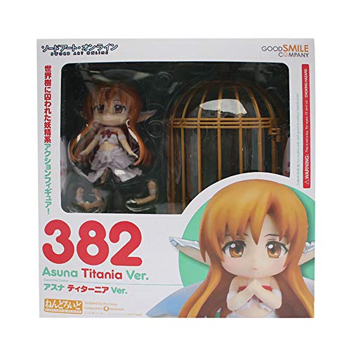 Animado Sword Art Online Figura Q Yuki Asuna Jaula De Pájaro De La Muñeca Modelo PVC Papel Juguetes Estatua Decoración 10cm