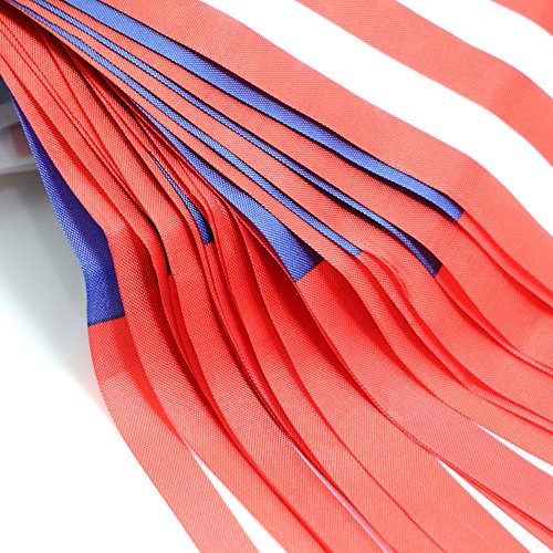 Anley USA Estados Unidos Banderines Banderas con Cordel, Eventos Patrióticos 4 de Julio Día de la Independencia Decoración Sports Bar Deporte - 10 Metros 38 Banderas