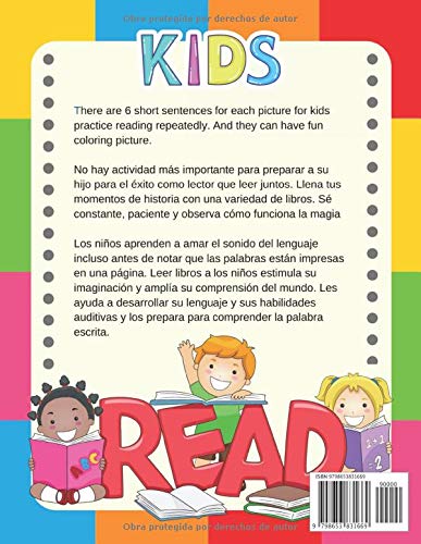 Aprendee a Leer 700+ Short Sentences Learn To Read With Jumbo Picture For Coloring. Aprendo Inglés Español Bengalí Basico: Fluency made easy early ... leer. Aprender ingles para niños 4 -8 años