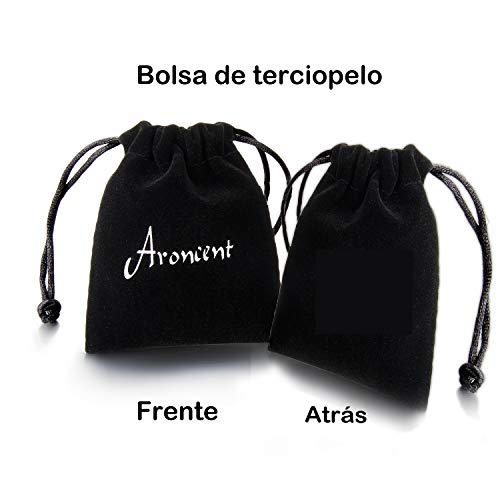 Aroncent Pendientes de Ópalo Brillantes Aretes Pequeño para Mujer Hombre Unisex Aretes Azul Elegantes con Aguja de Oreja de 316L Acero Inoxidable Earings Hipoalergénico con Perla Circón Redondo 3 mm