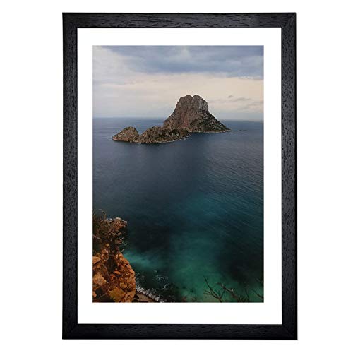 ART&FOTO BARCELONA Marco de Fotos Hecho a Mano 100% Artesanal de Madera y Cristal (Negro, 30_x_42)