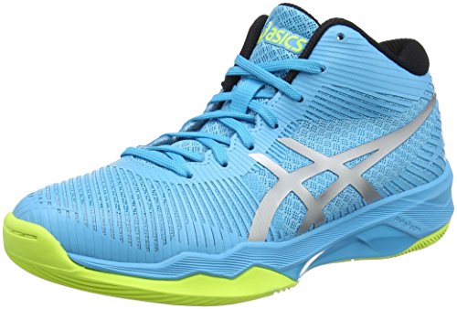 Asics Volley Elite FF MT, Zapatos de Voleibol para Mujer, Azul (Aquarium/Silver 400), 42 EU