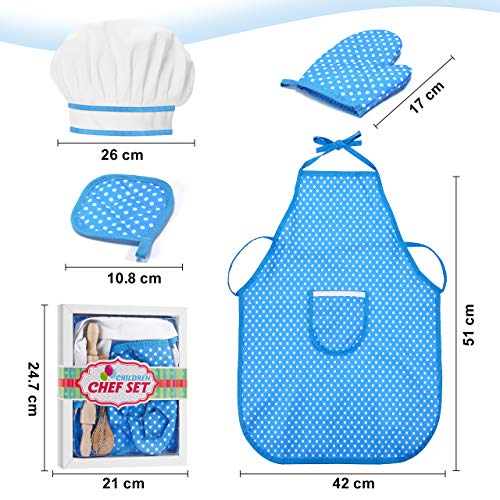 ATOPDREAM Regalos Niños 3-8 Años, Delantales para Niños Juguetes para Niñas de 3 4 5 6 7 8 Años Mejores Regalos Navidad Niños Juguetes Niños 3 4 5 6 Años Disfraz de Cocinero Niño