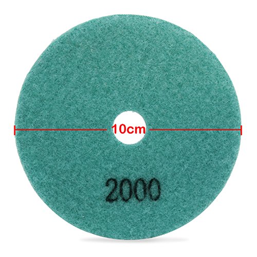Aussel Diamond Polishing Pad 4 pulgadas húmedo de pulido de rueda conjunto de piedra de hormigón de cerámica de cerámica 11 Piezas