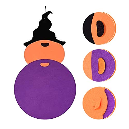 AUTUWT Fieltro Cabeza de Calabaza Adornos Desmontables Colgar en la Pared Decoraciones para niños