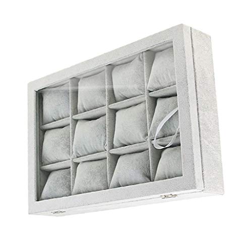 B Blesiya Caja de Almacenamiento Joyería Vitrina de Joyas Accesorios de Laboratorios Producto Comercial - Gris