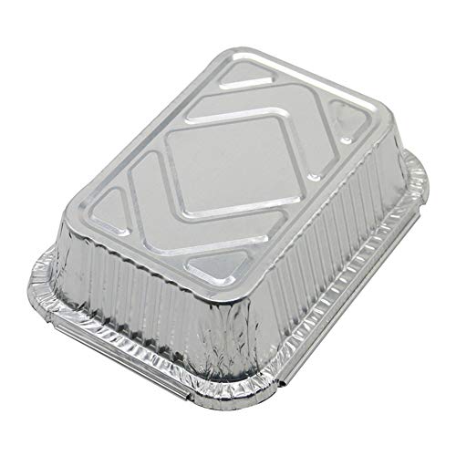 BAIZAN Papel De Aluminio Bandejas Contenedores, Hornear Asar Asar Cocinar Almacenamiento De Alimentos 3500Ml 20 Piezas Sin Cubierta De Papel