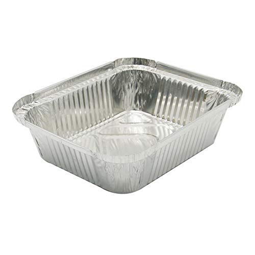 BAIZAN Papel De Aluminio Bandejas Desechables De Cocina, Medidores De Almacenamiento De Alimentos Size165mm * 130Mm * 45Cm Sin Cubierta De Papel, 20 Piezas