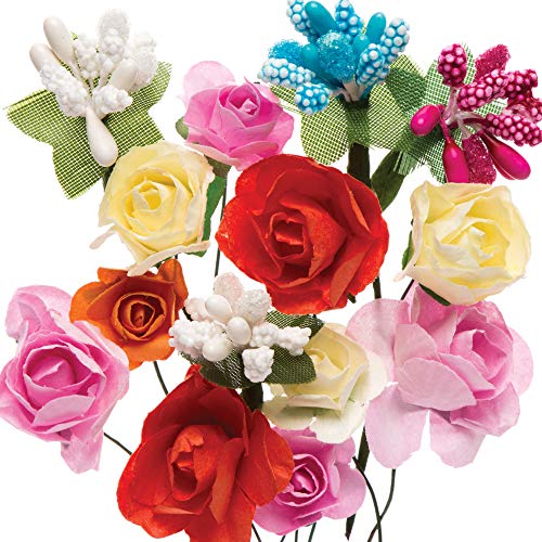Baker Ross Colección de flores de papel (Paquete de 42) Manualidades de primavera para niños