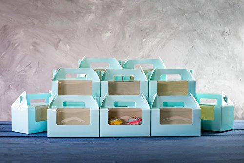 Bakewell's Cake Boxes 10 Cajas para 2 Cupcakes Color Azul