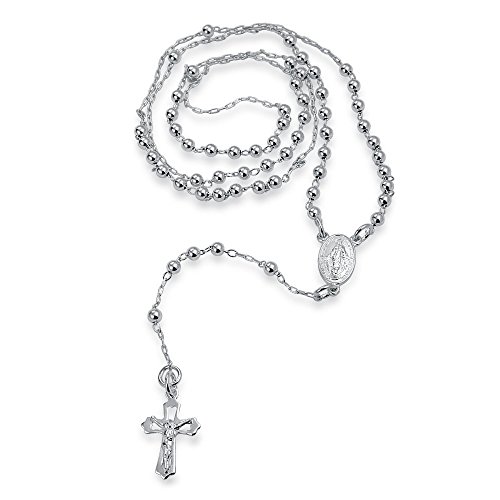 Balón De Oración Católica Beads Jesús Crucificado Virgen María Rosario Y Collar Unisex Para Hombres Y Para Mujer