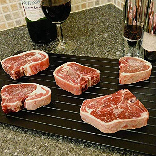 Bandeja Descongelacion Rapida Bandeja Comida Carne Cerdo Pescado Descongelar Congelado Rápidamente Microondas Cocina Sin Electricidad Productos Químicos Herramientas Protector de la esquina