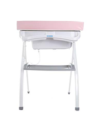 Bañera alta Spalsh ZY Baby - compacta con cambiador, baño para bebes, asiento anatómico - Zippy (Rosa Claro) - Nuevo Modelo!