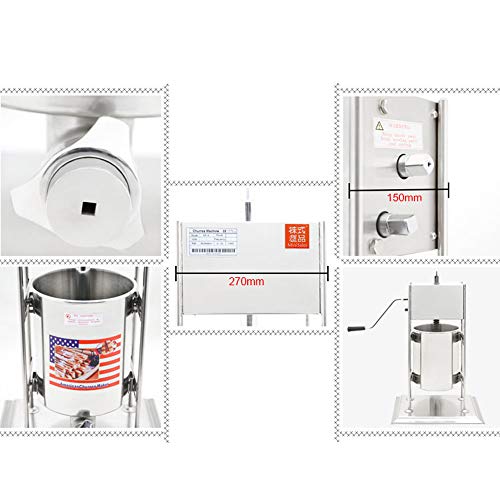BAOSHISHAN Equipo Manual de Churros Panificadora Comercial Profesional para Churros Manual Herramienta Cocina Repostería con CE (10L)