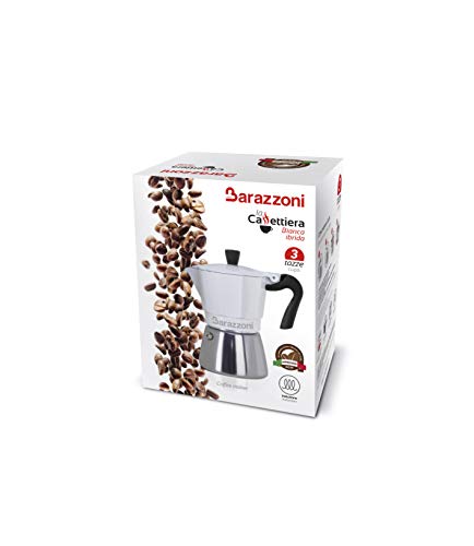 Barazzoni Moka - Cafetera híbrida 3 TZ-apta para superficies de inducción, acero