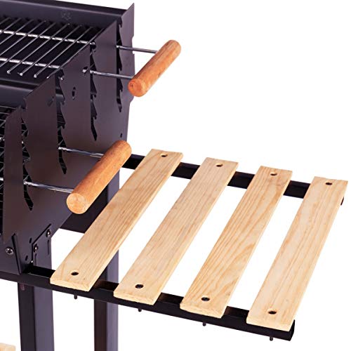 Barbacoa de carbón con Parrilla de Acero Negra de 90x88x46 cm - LOLAhome