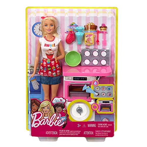 Barbie - Muñeca quiero ser - Barbie y su Pastelería - muñeca - (Mattel FHP57)