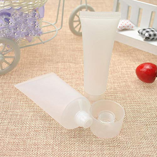 Barley33 50ml 10PCS Tubos rellenables vacíos Transparentes Tubo Suave cosmético Viaje Maquillaje Contenedor Botella dispensadora de compresión