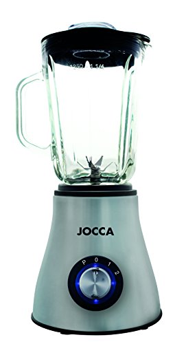 Batidora de vaso de cristal/Capacidad de 1.5 litros/ 3 velocidades y cuchillas de acero inoxidable
