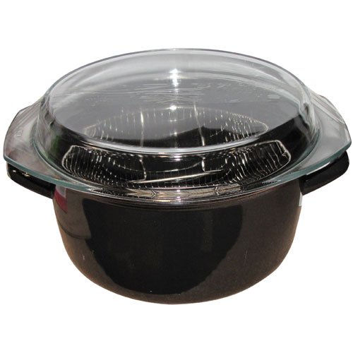 Baumalu - Freidora (esmaltada, 26 cm), Color Negro