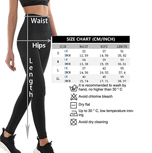 BCHE Pantalones Deportivos Mujer, Pantalones para Adelgazar,Pantalón de Sudoración Adelgazar,Mallas Termicos de Neopreno, Faja Reductora Adelgazante para Deporte, Yoga, Fitness, Running (Negro, XL)